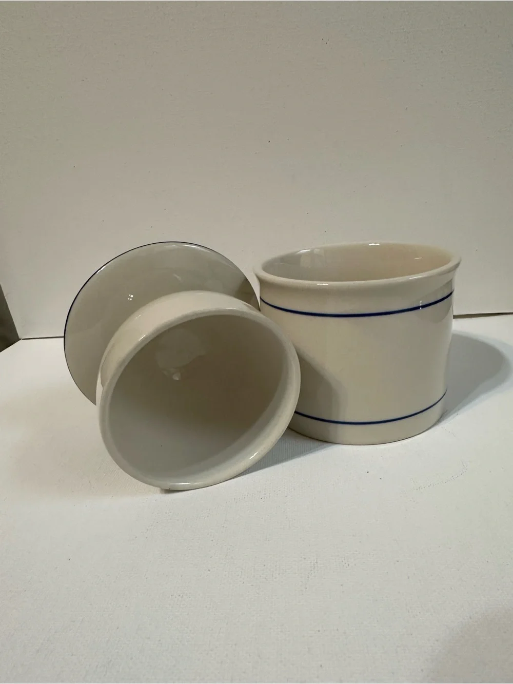 Vintage Blue and White Butter Bell Keeper